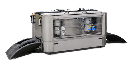 cycleWASH Pro Platinum bicycle washing machine with a bike