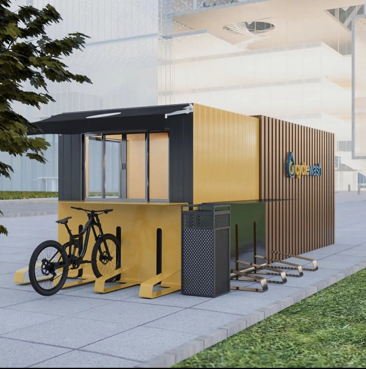 cycleWASH OASIS 20 render — front view