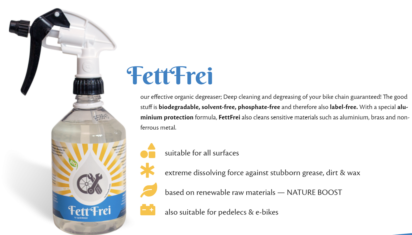 cycleWASH FettFrei – Bio Degreaser