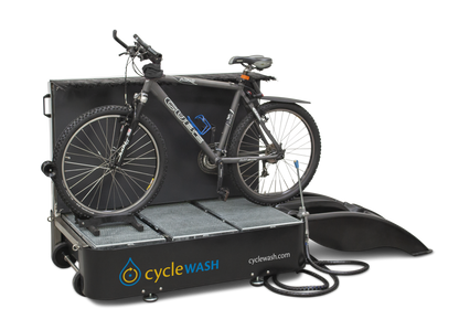 fahrrad-waschanlage kaufen cycleWASH Mini Station – Manuelle Fahrradreinigungsstation