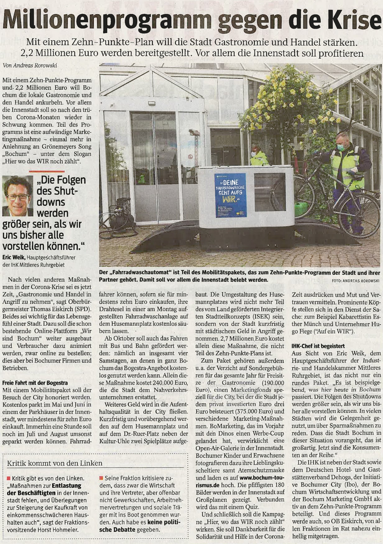 cycleWASH car wash in Bochum (WAZ)